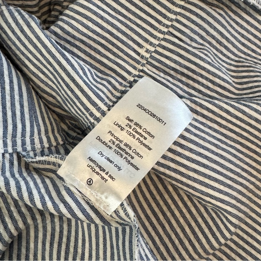 Veronica Beard York Bomber Jacket Striped Seersucker Coastal Preppy Large - Picture 6 of 13